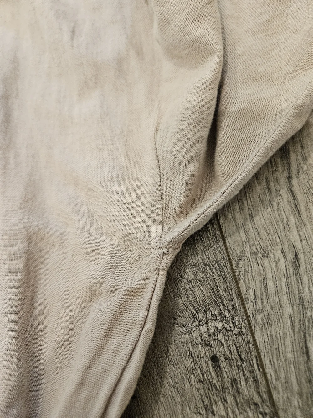 Zara Beige Linen Blend Safari Boho Short Sleeve Drawstring Romper Sz. M